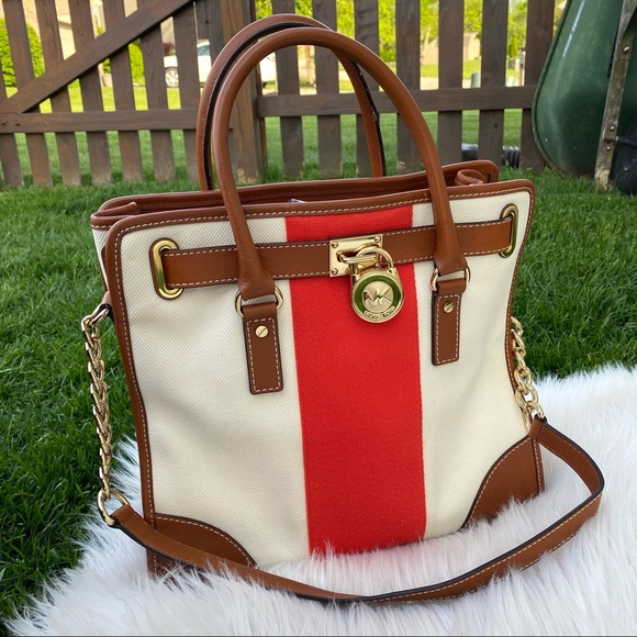 Michael Kors Hamilton canvas Handbag tote - Picture 2 of 16